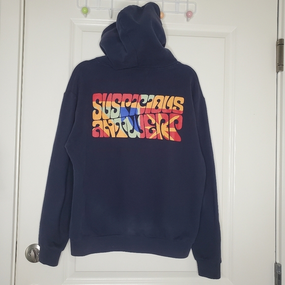 Suspicious Antwerp Worldly Peacekeeper Graphic Logo Pullover Hoodie Sweatshirt - Picture 2 of 10